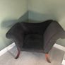 Black Chair Velvet Chaise style Image 3