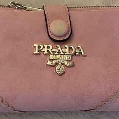 Prada copy pink suade purse