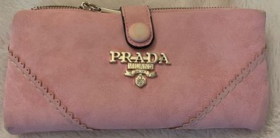 Prada copy pink suade purse