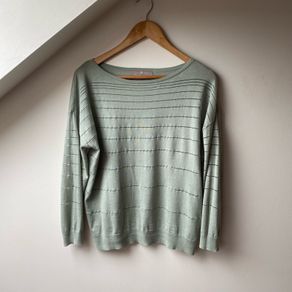 Paul Costelloe Living Studio Mint Green Knit Jumper Size Medium