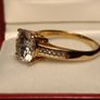 3 carat Moissanite Solitaire Ring in 18kt Vermeil Hard Gold Plated Sterling Silver (Bargain) Image 7