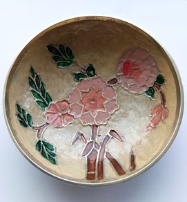 Antique 1960's Cloisonne Dressing Table Set