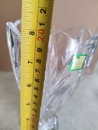 Waterford Marquis Crystal 8 inches Canterbury Vase Scalloped Edge  made in Poland.