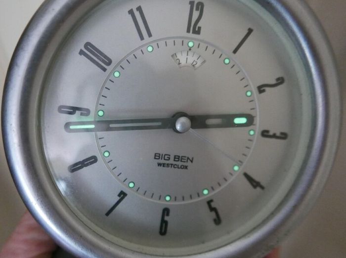 Vintage Westclox Big Ben  10 Charcoal Case Gray Dial Alarm Clock