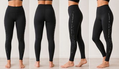Women's Black Sports Leggings  Sizes 12-14
