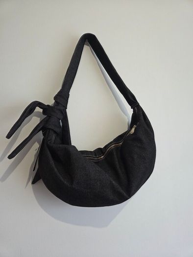 True Religion Black Denim Hobo Bag Y2K NWT