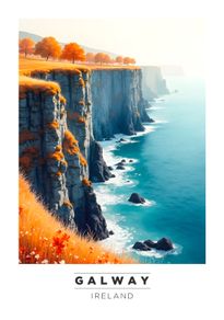 Galway Wall Art print, Travel Art Poster
