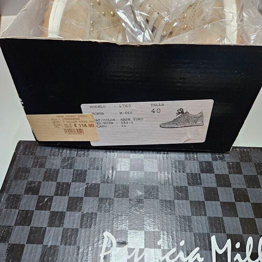 Patricia Miller dressy embellished beige suede trainers sneakers runners RRP 114 e sizes UK 3.5 & 6.UK new & boxed