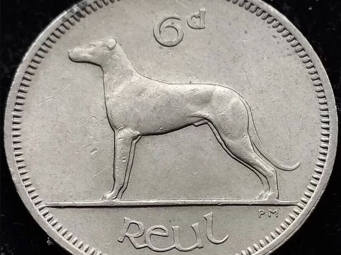 [#712] - Ireland 1962 | Irish 6p | Six Pence | Wolfhound | KM.13a | High Grade