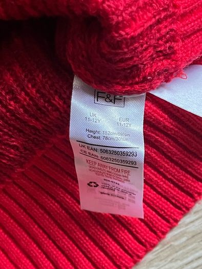 F&F christmas jumper 11-12y