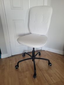 White IKEA desk chair