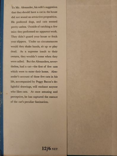 My Five Tigers. The Cats In My Life. By Lloyd Alexander. First Edition 1956.  Hardback With Dustjacket In Good Condition. 37.