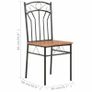 Dining Chairs 6 pcs Brown MDF Image 8