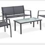 4-piece Garden furniture sets for indoor and outdoor use Garden lounge with tea table, sofa and chairs Black Image 4