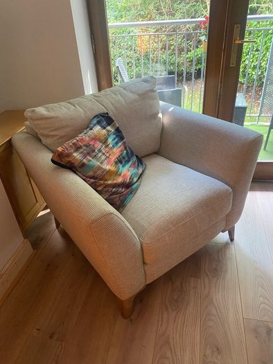 Cream / Beige Armchair in Excellent Condition