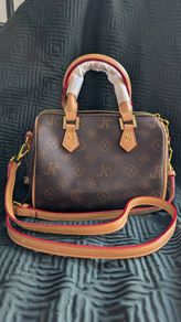 Monica Kiki Brand New Monogram Handbag with Shoulder Strap