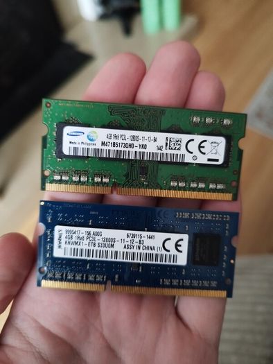 8GB Laptop RAM (2x4GB) Samsung & Kingston DDR3L 1600MHz