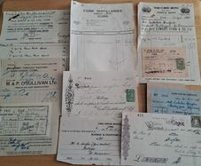 Vintage Cork & Cork Distillery Invoices