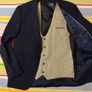 Benetti 3 Piece Tailored Navy Blue Suit Image 3