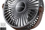 Desk Fan, Small USB Desk Fan Silent, 3 Speeds Portable Personal Desktop Fan, Dual 360 Degree Adjustment Mini Fan, Quiet Operation for Home,Office,School and Outdoor