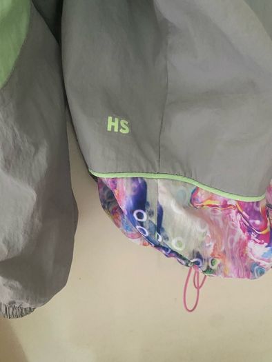 Helen Steele grey and floral Jacket with hood that folds into the collar