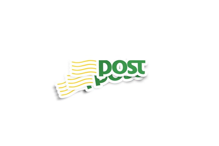 An Post Retro Logo Glossy Stickers 2-Pack