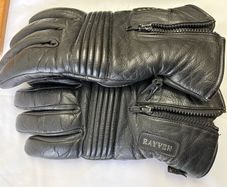 Black Leather motorbike glove