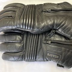 Black Leather motorbike glove