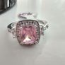Ring - Pink & White Sapphire Crystal Gemstone Image 3