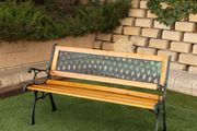 Garden Bench Cast Iron and Wood Steel FREE DELIVERY