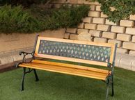 main image for ad Garden Bench Cast Iron and Wood Steel FREE DELIVERY