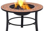 Mosaic Fire Pit Terracotta 68cm Ceramic