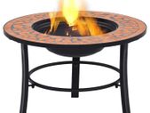 Mosaic Fire Pit Terracotta 68cm Ceramic