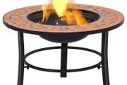 Mosaic Fire Pit Terracotta 68cm Ceramic