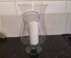 Lovely glass pillar candleholder