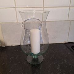 Lovely glass pillar candleholder