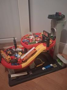 Toy garage and cars