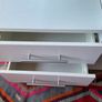Modern White TV Stand/Media Unit with Drawers & Shelves (on wheels) Image 2
