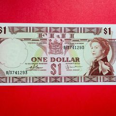 Fiji  1  Dollars   1969  Pick  71b  scarce   ( Uncirculated )