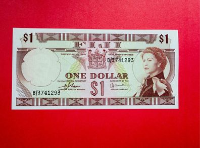 Fiji  1  Dollars   1969  Pick  71b  scarce   ( Uncirculated )