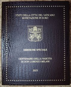 Vatican Brilliant Uncirculated Euro Coin Set 2023 - Includes 5 Euro Commemorating Centenary of the birth of Don Lorenzo Milani