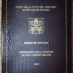 Vatican Brilliant Uncirculated Euro Coin Set 2023 - Includes 5 Euro Commemorating Centenary of the birth of Don Lorenzo Milani