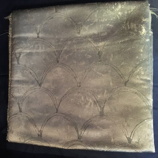 FABRIC Silver Grey Patterned  -  DIY, Crafting, Cushions, Upholstery