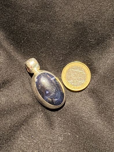 silver pendent with lapis stone