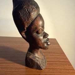 Vintage African Hand Carved Bust