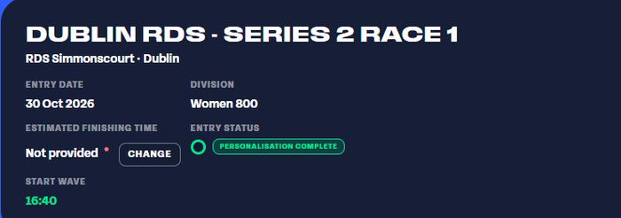 Tryka Singles Women 800 Ticket