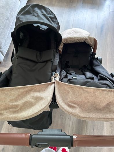 Ickle bubba Venus Double buggy / stroller with newborn insert