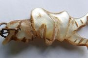 Antique Hand-carved Mother Of Pearl Gobbo Pendant - Antique Gobbo Charm