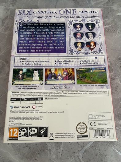 Re Zero Nintendo switch collector edition