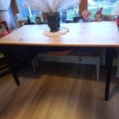 black wooden large desk